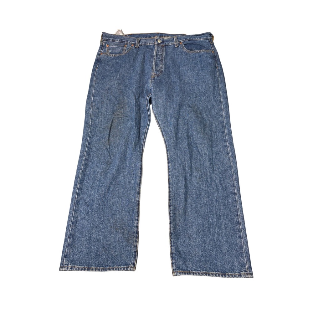 Levis 501 Original Fit Jeans Mens 40x29 Blue Denim Button Fly Straight Leg